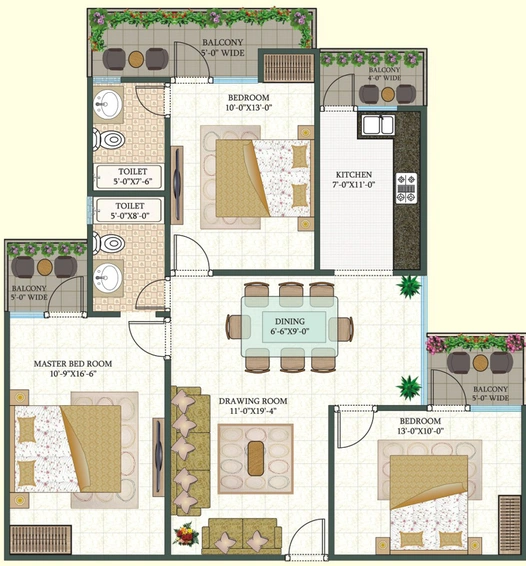 3 BHK Flat in MR Shalimar City in Pasonda, Ghaziabad - Image 499559