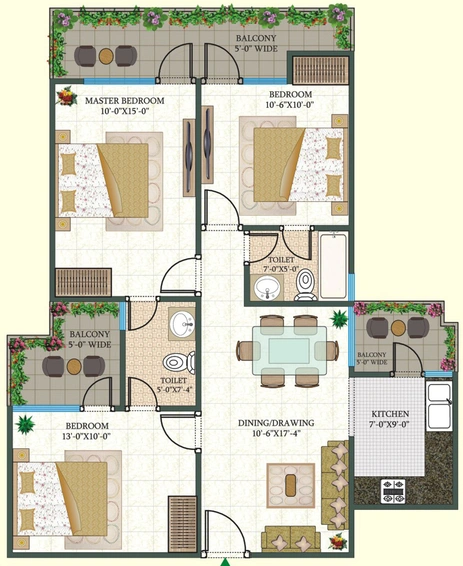 3 BHK Flat in MR Shalimar City in Pasonda, Ghaziabad - Image 499558