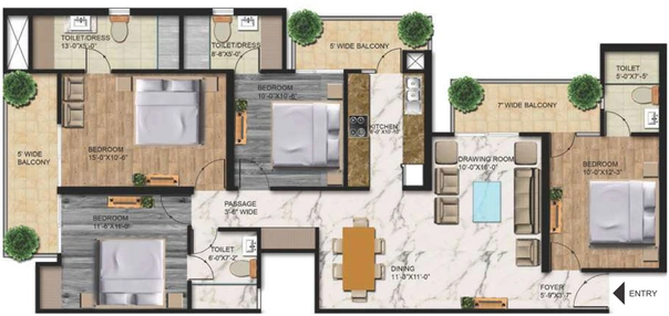 4 BHK Flat in T Homes in Siddhartha Vihar, Ghaziabad - Image 319335