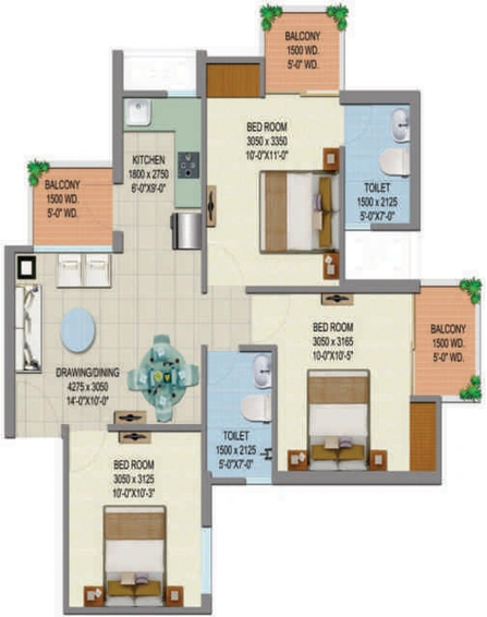3 BHK Flat in Paras Klassic Homz in Raj Nagar Extension, Ghaziabad - Image 319497