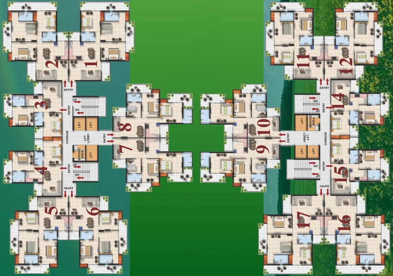 Floor Plan of Arocon Rainbow in NH 24, Ghaziabad - Image 85290