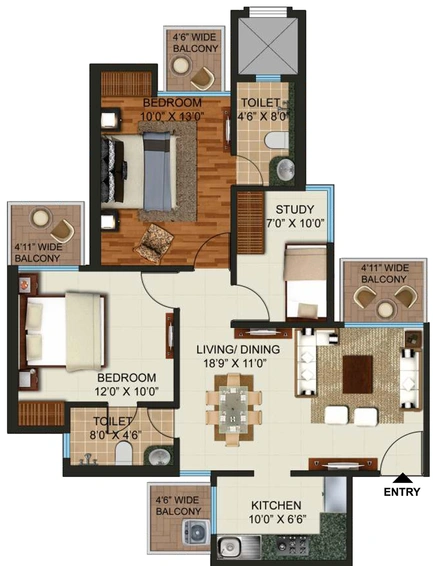2 BHK Flat in Grand Paeonia - Prateek Grand City in Siddhartha Vihar, Ghaziabad - Image 499792