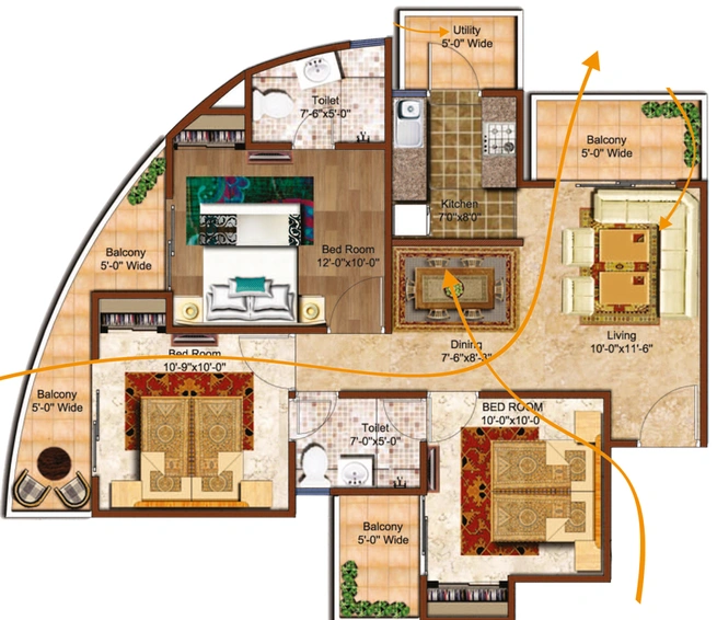 3 BHK Flat in Rise Organic Ghar in NH 24, Ghaziabad - Image 499834