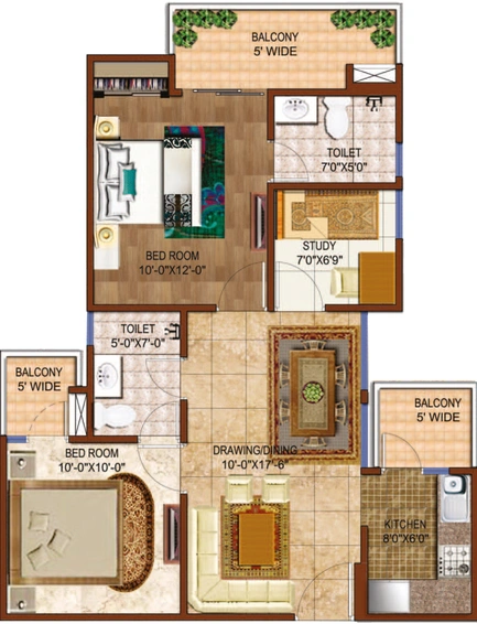 2 BHK Flat in Rise Organic Ghar in NH 24, Ghaziabad - Image 499833