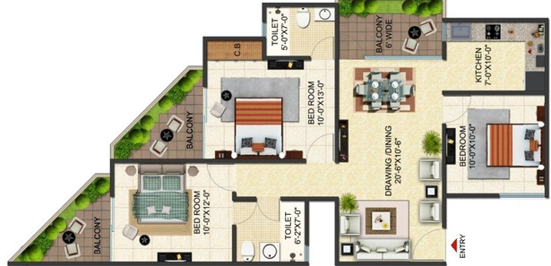 3 BHK Flat in SG Benefit in Govindpuram, Ghaziabad - Image 321093