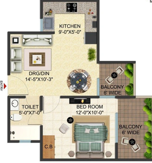 1 BHK Flat in SG Benefit in Govindpuram, Ghaziabad - Image 321089