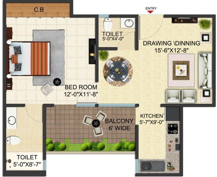 1 BHK Flat in SG Benefit in Govindpuram, Ghaziabad - Image 321090