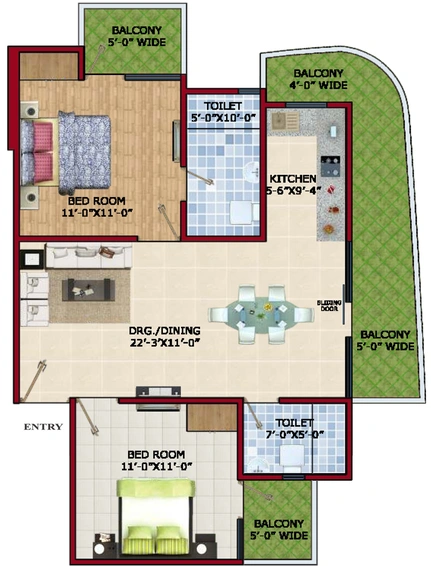 2 BHK Flat in Magus Vedantam Minaret in Indirapuram, Ghaziabad - Image 711816