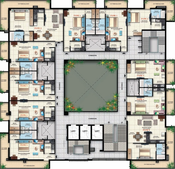 Master Plan of VVIP Suites in Raj Nagar Extension, Ghaziabad - Image 3111