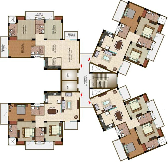 Floor Plan of Ramprastha The View in Sector 37D, Gurgaon - Image 8500