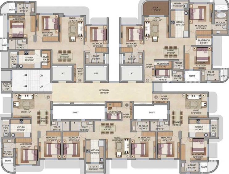 Floor Plan of Lodha Bel Air in Jogeshwari West, Mumbai - Image 13120
