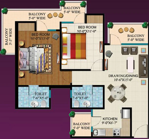 2 BHK Flat in Divay Arc Angels in Raj Nagar Extension, Ghaziabad - Image 323048