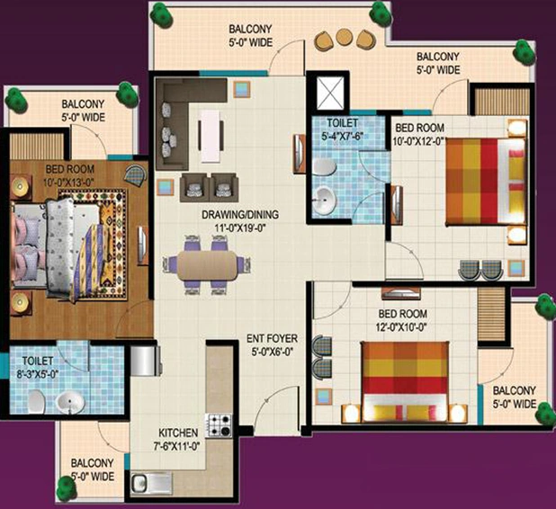 3 BHK Flat in Divay Arc Angels in Raj Nagar Extension, Ghaziabad - Image 323049