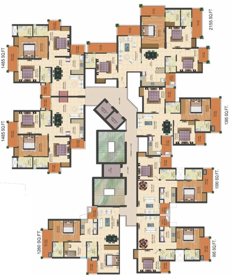 Floor Plan of Ratandeep Silver Homes in NH 24, Ghaziabad - Image 3154