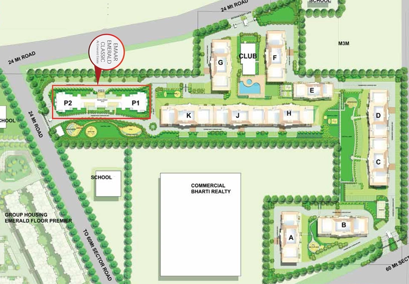 Master Plan of Emaar Emerald Classic in Sector 65, Gurgaon - Image 3449