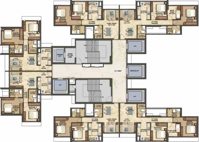 Floor Plan of Runwal Sanctuary in Mulund West, Mumbai - Image 13197