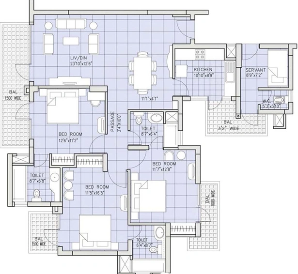 3 BHK Flat in Bestech Park View Residency in Palam Vihar, Gurgaon - Image 406959