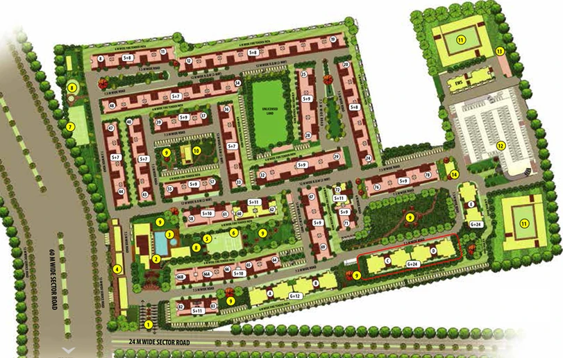 Master Plan of Emaar Palm Heights in Sector 77, Gurgaon - Image 8573