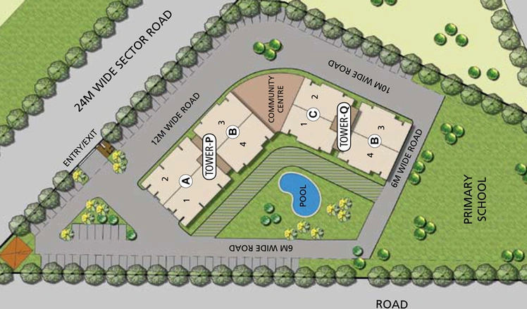Master Plan of Emaar The Enclave in Sector 66, Gurgaon - Image 8585