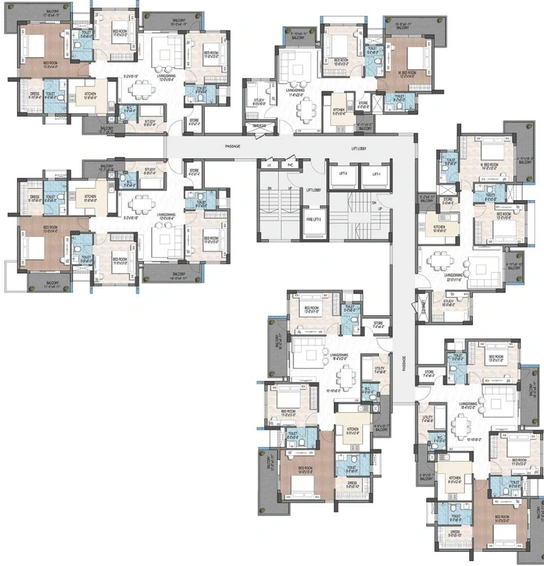 Floor Plan of 1OAK Natura in Sushant Golf City, Lucknow - Image 48581