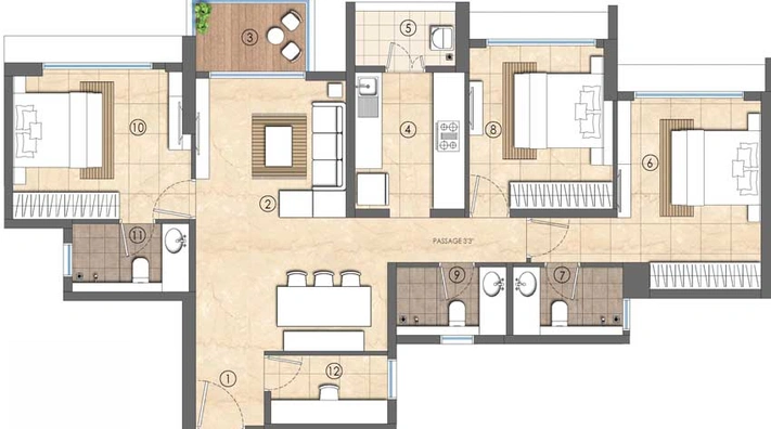 3 BHK Flat in Lodha Woods in Kandivali East, Mumbai - Image 425934