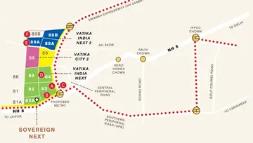 Location of Vatika Sovereign Next - Image 50342
