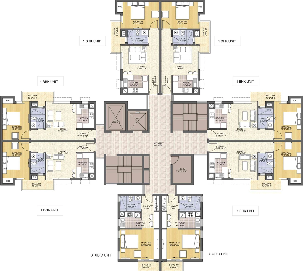 Floor Plan of Sushant Serene Residency in Eta II, Greater Noida - Image 56254