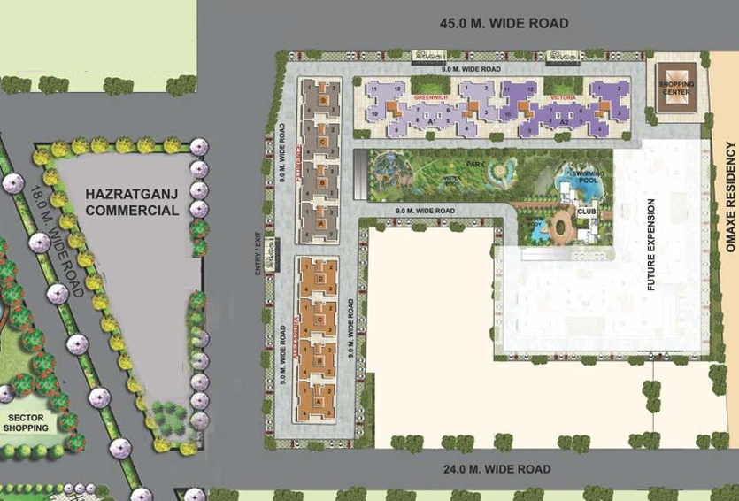 Master Plan of Grand Omaxe in Gomti Nagar Extension, Lucknow - Image 91803