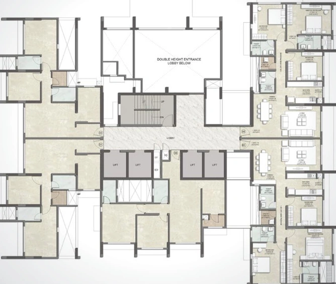 Floor Plan of Kalpataru Imperia in Santacruz West, Mumbai - Image 13437