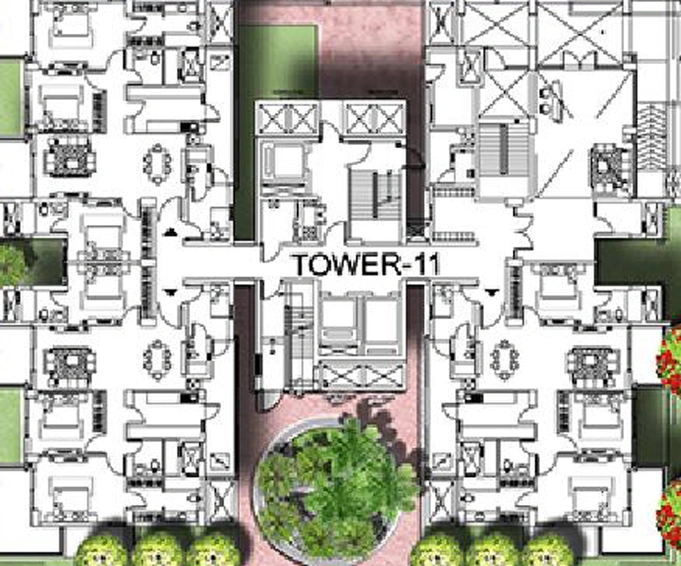 Floor Plan of M3M Icon - Merlin in Sector 67, Gurgaon - Image 3426