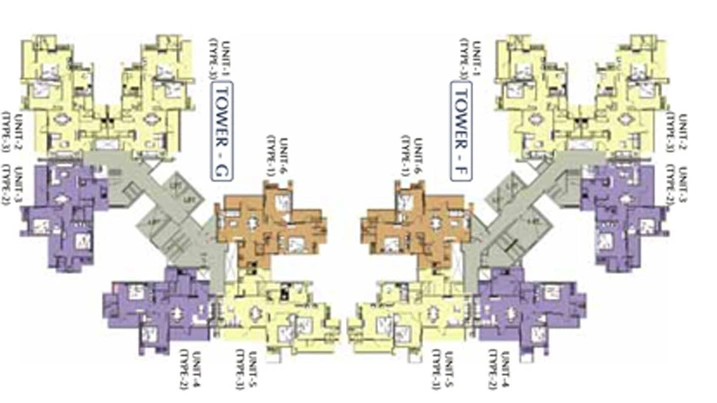 Floor Plan of RG Residency in Sector 120, Noida - Image 111655