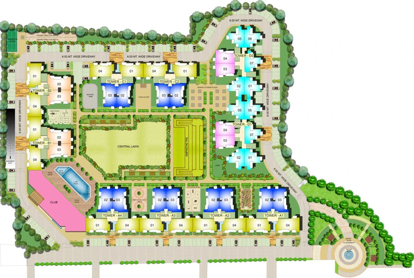 Master Plan of Omega Windsor Greens in Faizabad Road, Lucknow - Image 3567