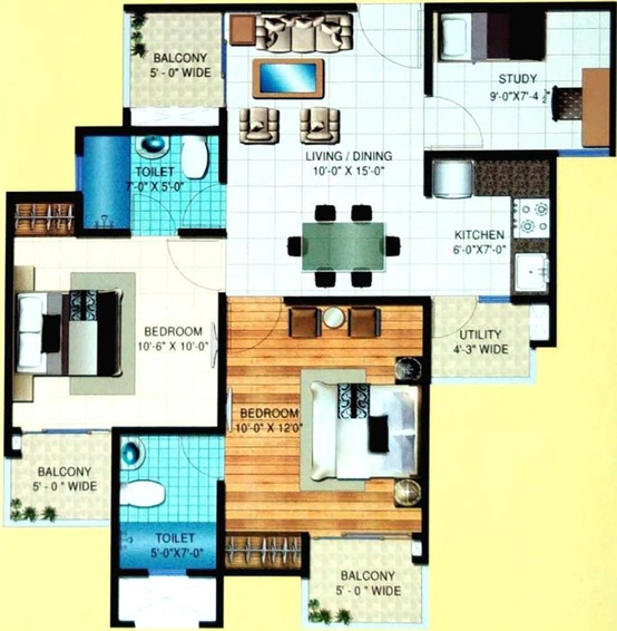 5 BHK Flat in Apex Court in Sector 12, Greater Noida - Image 509305