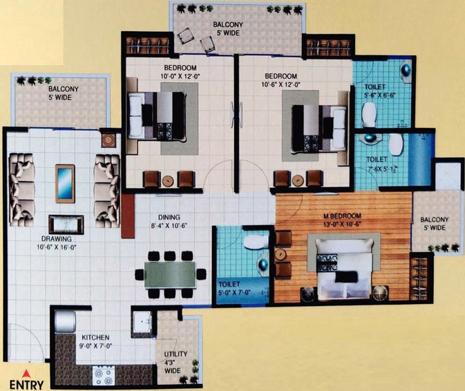 3 BHK Flat in Apex Court in Sector 12, Greater Noida - Image 509307