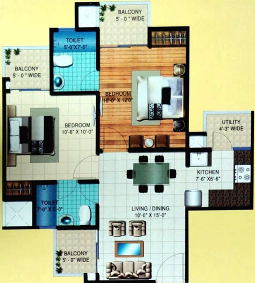 2 BHK Flat in Apex Court in Sector 12, Greater Noida - Image 509304