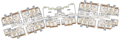 Floor Plan of Crown - Shalimar Garden Bay in IIM Road, Lucknow - Image 3577
