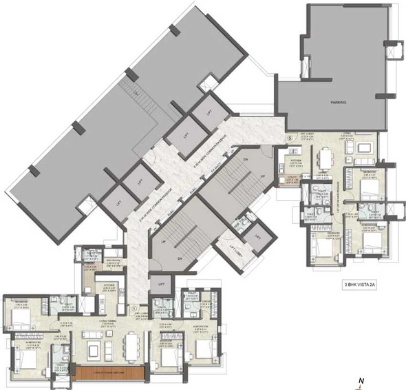Floor Plan of Kalpataru Vienta in Kandivali East, Mumbai - Image 13474