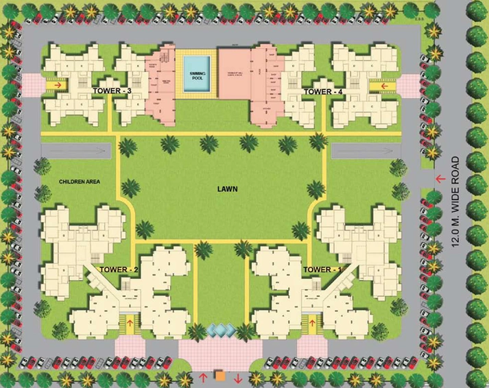 Master Plan of Samiah Greenview Apartments in Pi I & II, Greater Noida - Image 55289