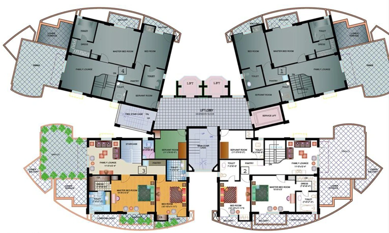 Floor Plan of Ansal Crown Heights in Sector 80, Faridabad - Image 49719