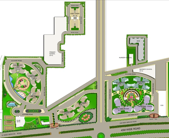 Master Plan of Ansal Crown Heights in Sector 80, Faridabad - Image 49720