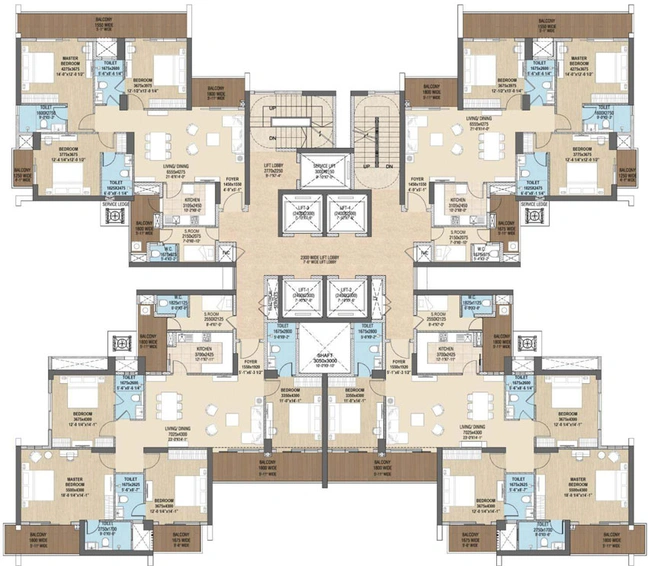 Floor Plan of Puri The Aravallis in Sector 61, Gurgaon - Image 16779