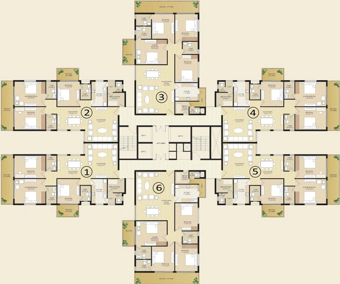 Floor Plan of Sare Club Terraces in Sector 92, Gurgaon - Image 16839