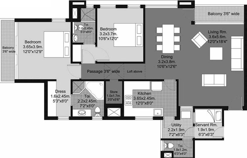 2 BHK Flat in Unitech Habitat in Pi I & II, Greater Noida - Image 509567
