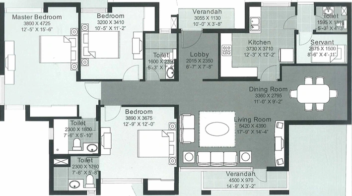 3 BHK Flat in Unitech Heights in Chi 3, Greater Noida - Image 509636