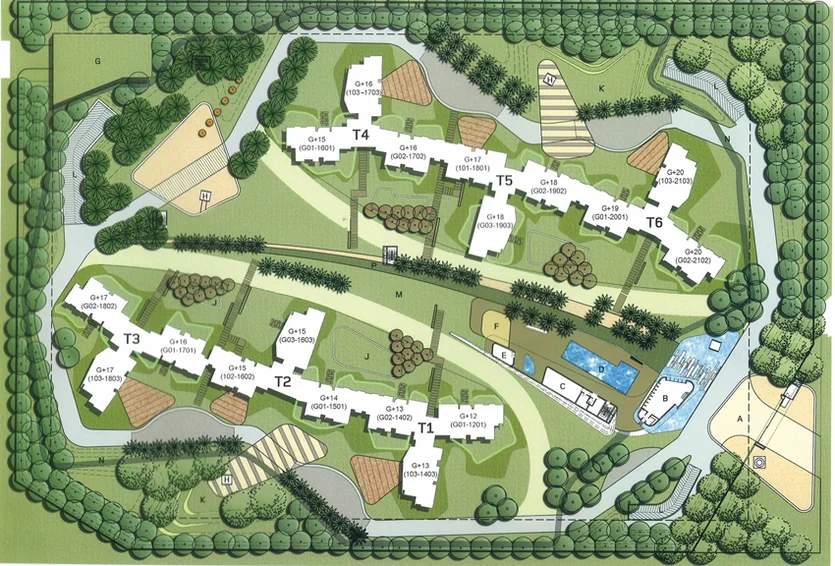 Master Plan of Unitech Heights in Chi 3, Greater Noida - Image 55408