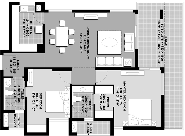2 BHK Flat in Unitech Verve in Pi I & II, Greater Noida - Image 400901