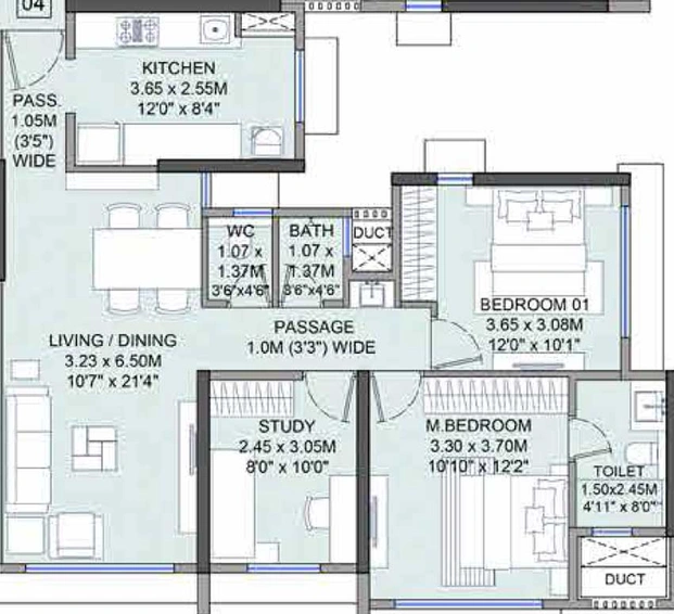 5 BHK Flat in Wadhwa Dukes Horizon in Chembur East, Mumbai - Image 426316