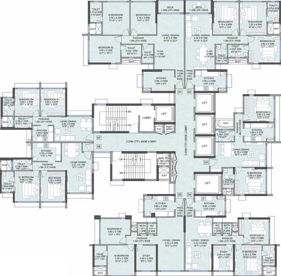 Floor Plan of Wadhwa Dukes Horizon in Chembur East, Mumbai - Image 13513