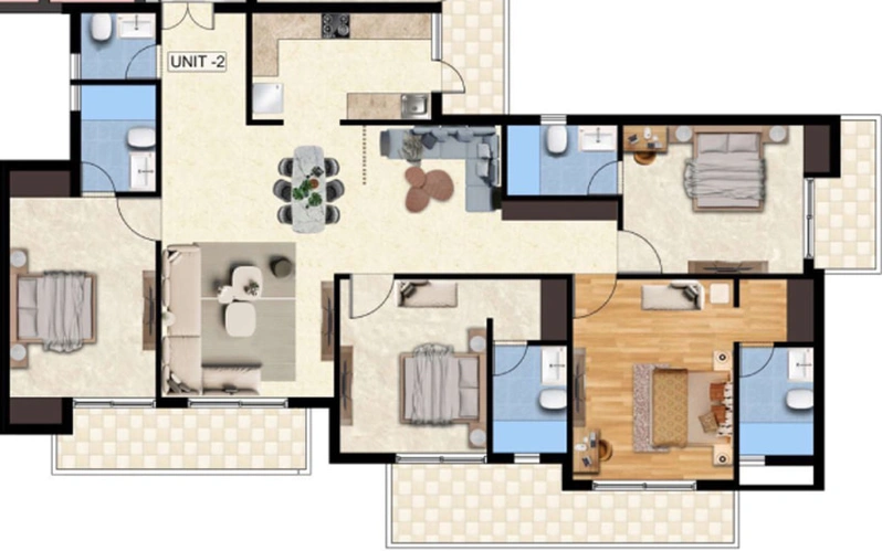 4 BHK Flat in Oro Constella in Amar Shaheed Path, Lucknow - Image 333828