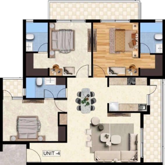 3 BHK Flat in Oro Constella in Amar Shaheed Path, Lucknow - Image 333826